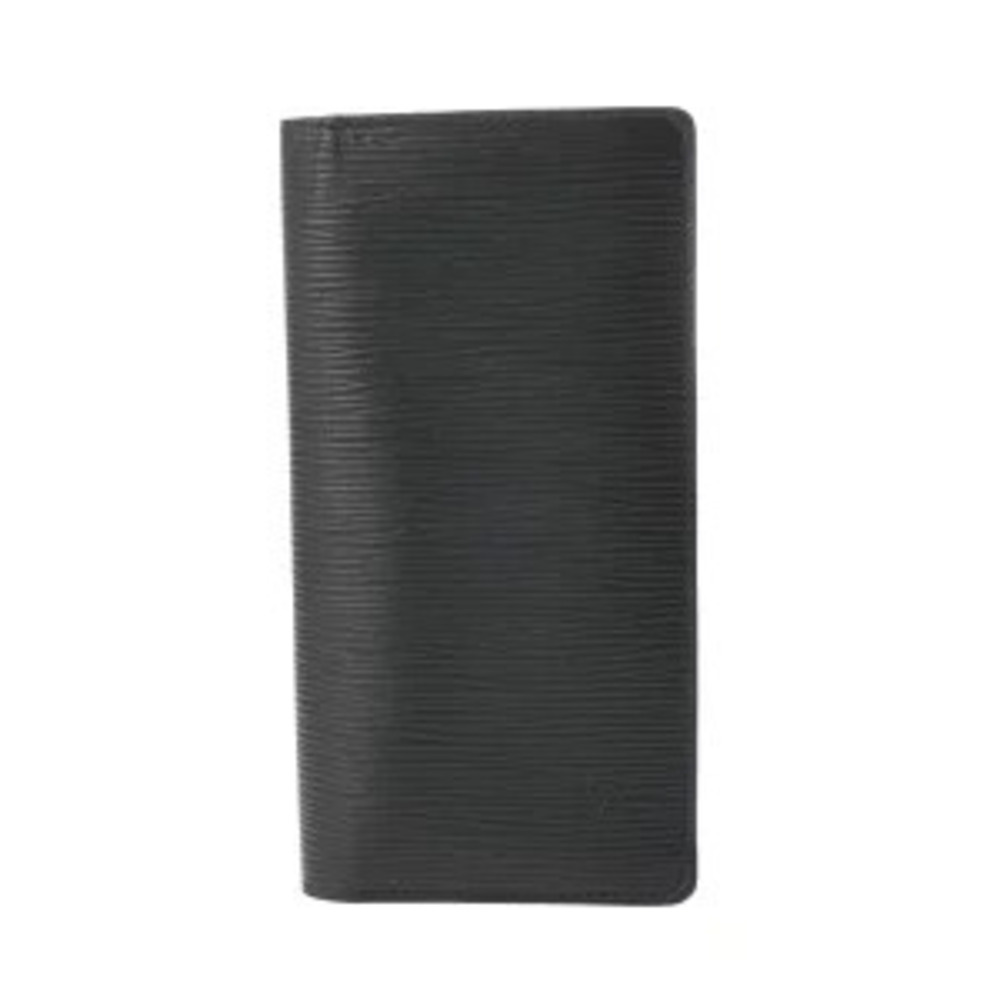 Louis Vuitton Epi Portefeuille Brazza Noir Black Leather Long Wallet